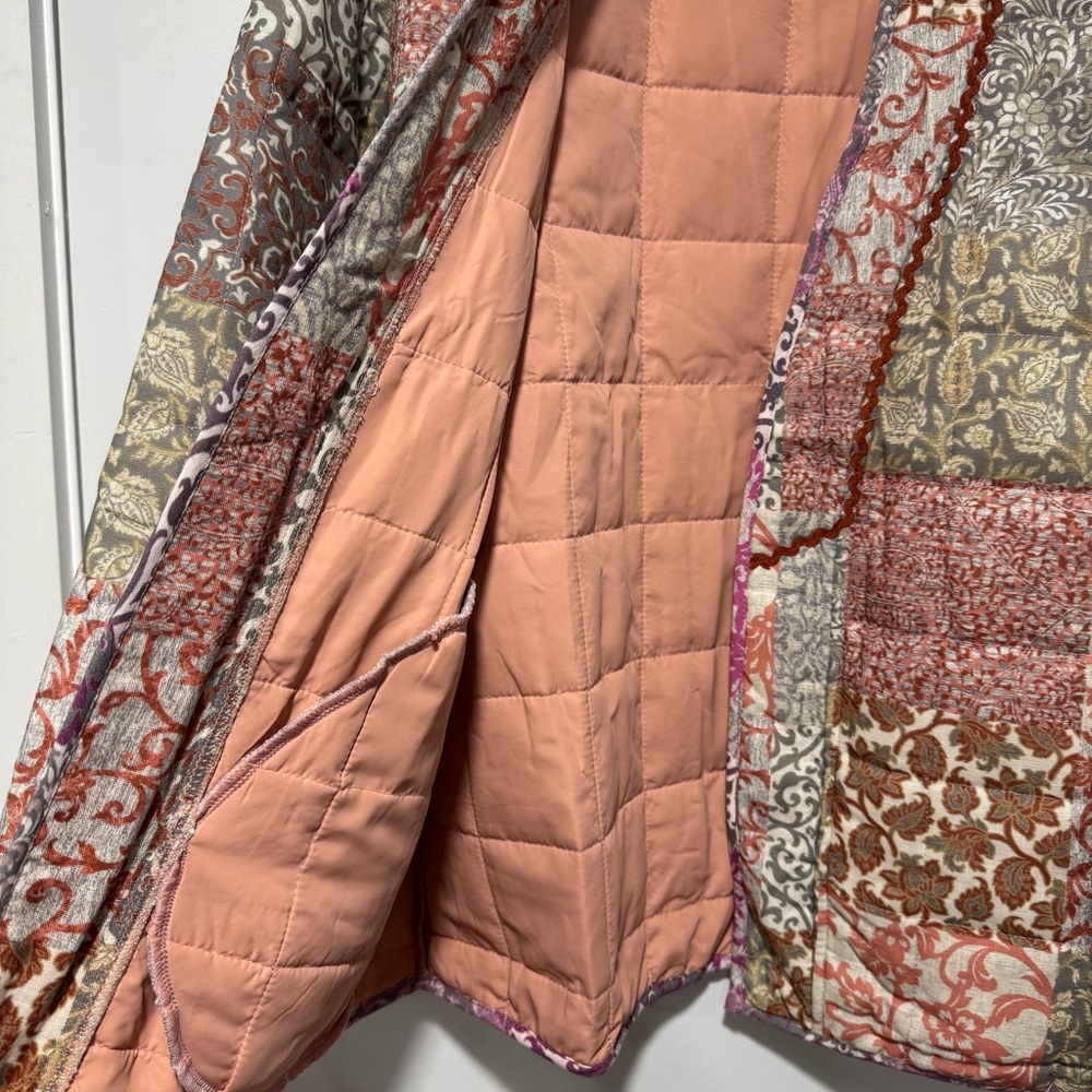 Patchwork Boho Open Front Jacket - image 5